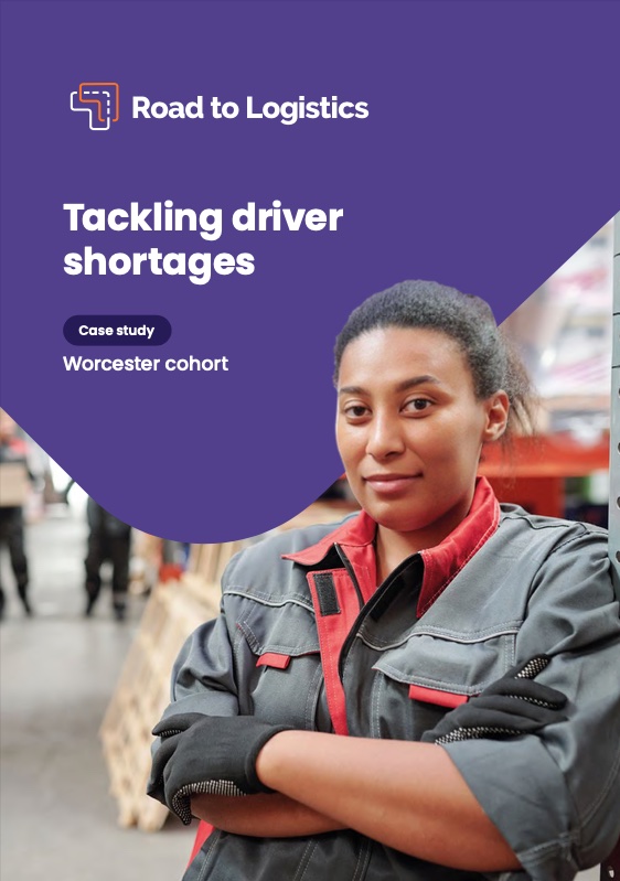 Road to Logistics A5 Tackling driver shortages brochure cover.